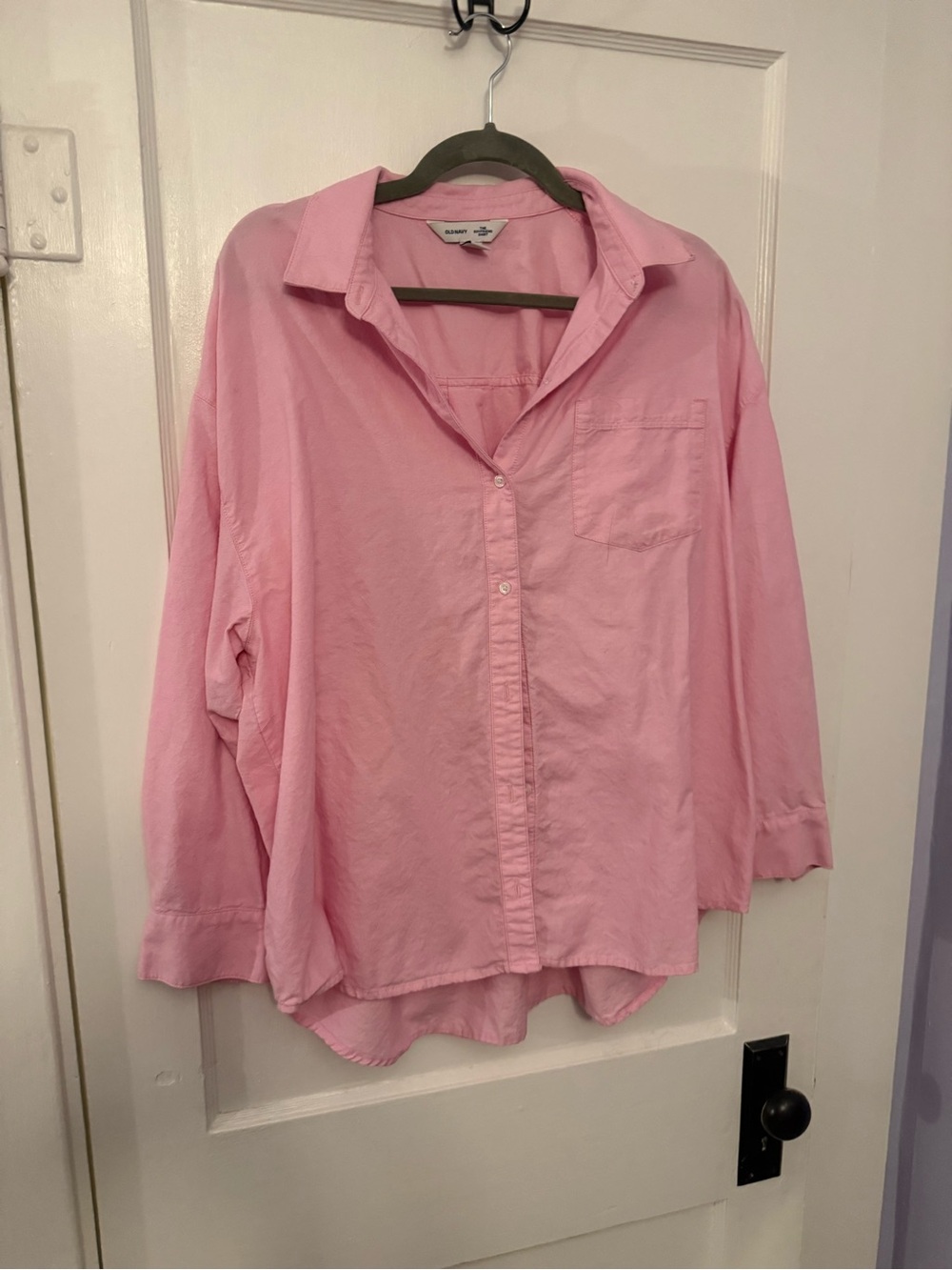 Old Navy Pink Button-Down THE BOYFRIEND Shirt